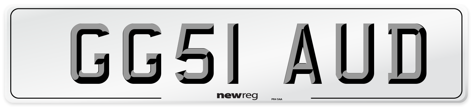 GG51 AUD Number Plate from New Reg